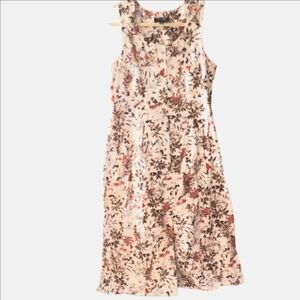 Chadwicks White Sleeveless Maxi Wildflower Button Down  Sundress Sz 12P